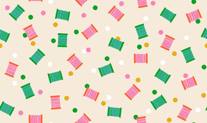 1-800-NOTION Spools Shell Fabric by Ruby Star Society | RS5212 12 | Sewing Thread Novelty Quilting Cotton