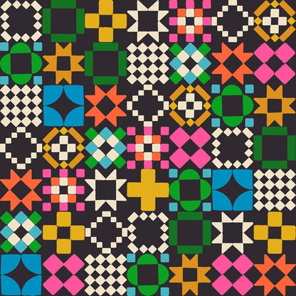 1-800-NOTION Quilty As Charged Soft Black Fabric by Ruby Star Society | RS5215 14 | Patchwork Quilt Block Quilting Cotton