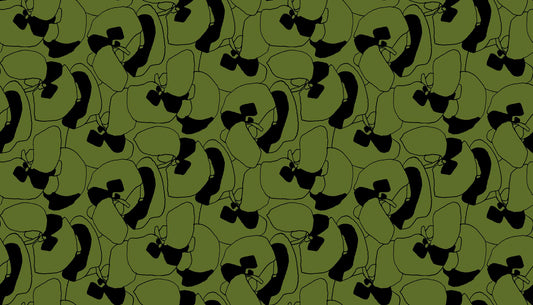Memento Seagrapes Sarah Green Fabric by Carolyn Friedlander | Ruby Star Society RS8000 16 | Olive Green Quilting Cotton Yardage