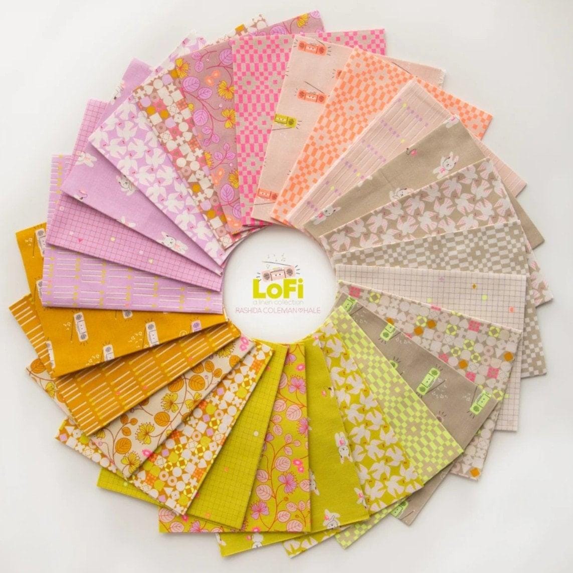 LoFi Linens Fat Quarter Bundle | Rashida Coleman-Hale Ruby Star Society | 25 Piece Linen Blend Factory Precut RS1129FQ