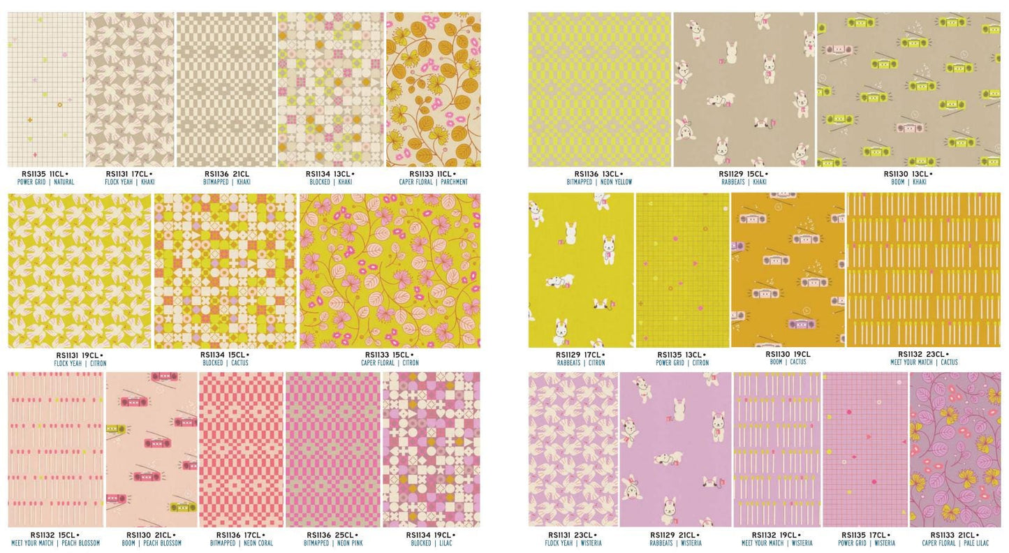 LoFi Linens Fat Quarter Bundle | Rashida Coleman-Hale Ruby Star Society | 25 Piece Linen Blend Factory Precut RS1129FQ