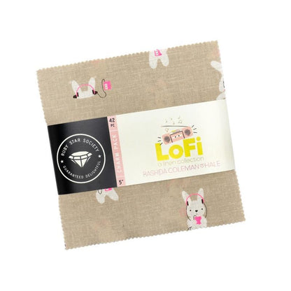 LoFi Linens Charm Pack 5" Squares | Rashida Coleman-Hale Ruby Star Society | 42 Piece Linen Blend Precut RS1129PP