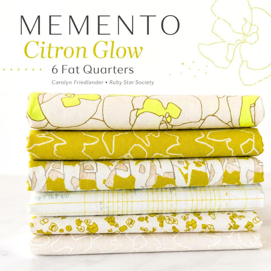 Citron Glow Fabric Bundle | Memento by Carolyn Friedlander | Ruby Star Society | 6 Piece Fat Quarter Bundle