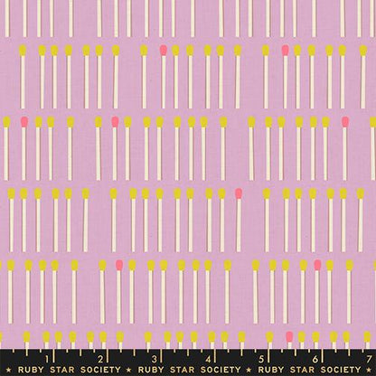 LoFi Linens Meet Your Match Wisteria Fabric | Rashida Coleman-Hale Ruby Star Society | Matchstick Linen Blend RS1132 19CL