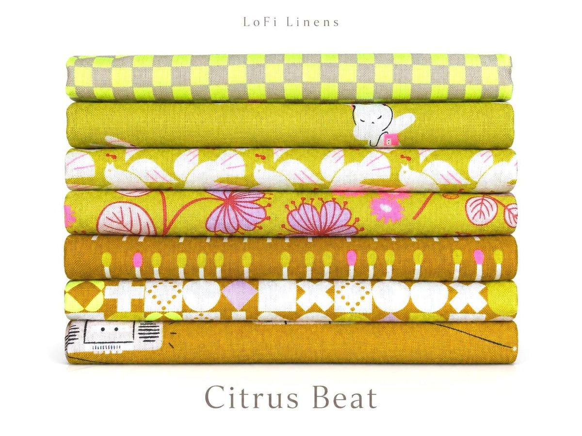 LoFi Citrus Beat Fabric Bundle | LoFi Linens by Rashida Coleman Hale | Ruby Star Society | 7 Fat Quarters or Half Yards