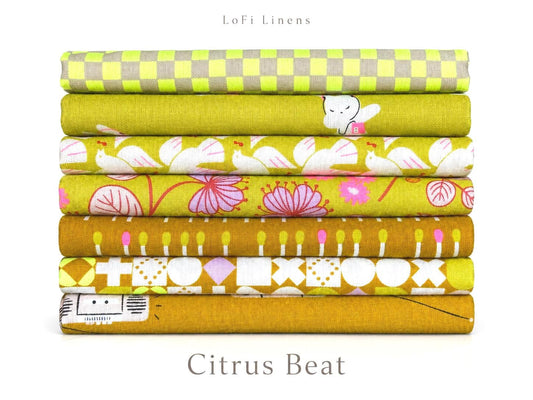 LoFi Citrus Beat Fabric Bundle | LoFi Linens by Rashida Coleman Hale | Ruby Star Society | 7 Fat Quarters or Half Yards