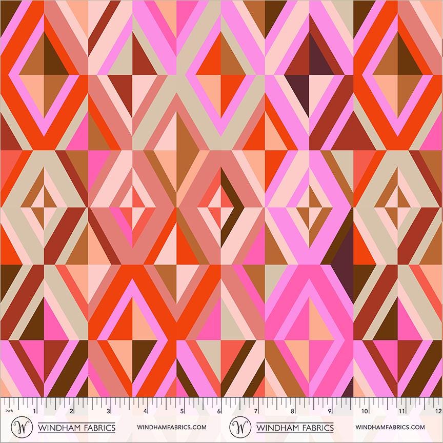 Sunset Candy Fat Quarter Bundle | Happy Place Annabel Wrigley | 7 Piece Pink Coral Orange Windham Fabric Bundle