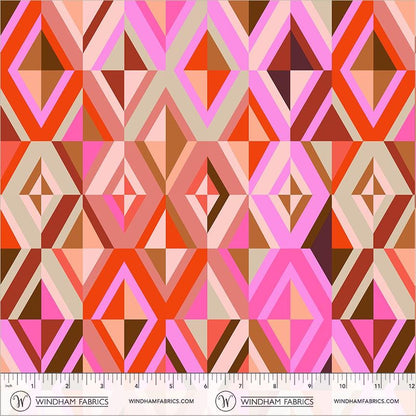 Sunset Candy Fat Quarter Bundle | Happy Place Annabel Wrigley | 7 Piece Pink Coral Orange Windham Fabric Bundle