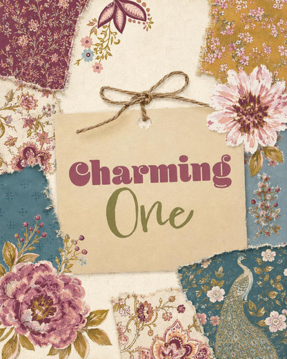 Dainty Pirouette | Charming One by Sharon Holland | Art Gallery Fabrics | CHO-64112 | Blue Floral Quilting Cotton