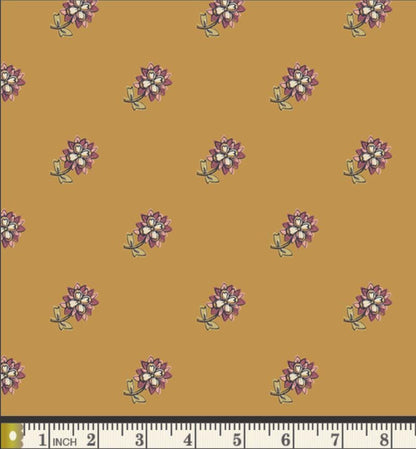 For You Offering | Charming One by Sharon Holland | Art Gallery Fabrics | CHO-64107 | Golden Floral Quilting Cotton