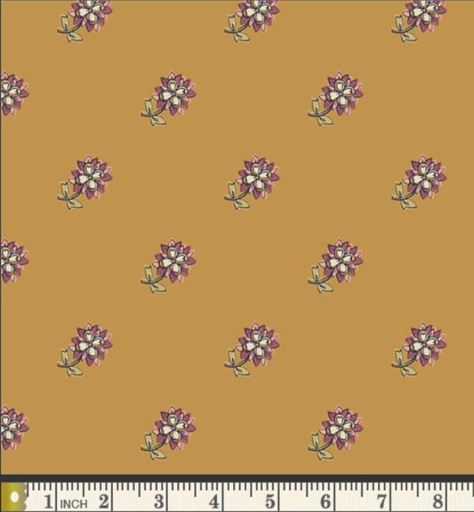 For You Offering | Charming One by Sharon Holland | Art Gallery Fabrics | CHO-64107 | Golden Floral Quilting Cotton