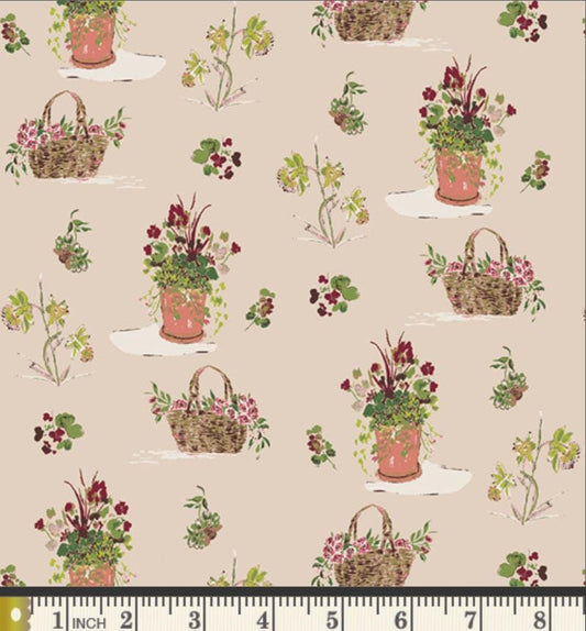 Mom’s Garden Oat by Bari J for Art Gallery Fabrics | My Mother’s Daughter | MMD-47304 | Cottage Garden Floral Quilting Cotton