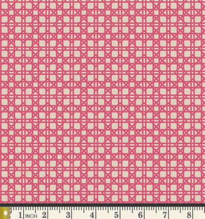 Rattan Azalea by Bari J for Art Gallery Fabrics | My Mother’s Daughter | MMD-47301 | Pink Geometric Quilting Cotton