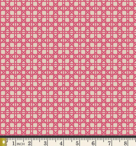 Rattan Azalea by Bari J for Art Gallery Fabrics | My Mother’s Daughter | MMD-47301 | Pink Geometric Quilting Cotton