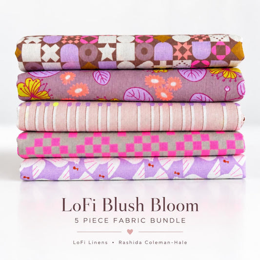 LoFi Blush Bloom 5 Piece Fabric Bundle | Ruby Star Society | Rashida Coleman-Hale | Pink Lavender Fat Quarter Bundle