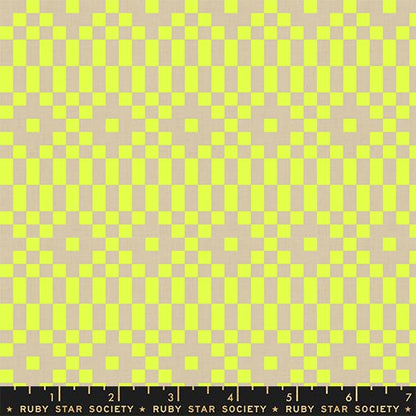 LoFi Neon Neutral 5 Piece Fabric Bundle | Ruby Star Society | Rashida Coleman-Hale | Neon Yellow Khaki Fat Quarters