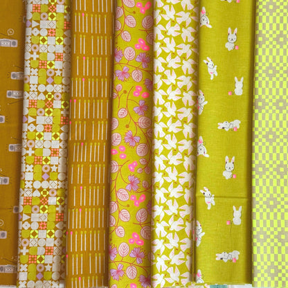 LoFi Citrus Beat Fabric Bundle | LoFi Linens by Rashida Coleman Hale | Ruby Star Society | 7 Fat Quarters or Half Yards