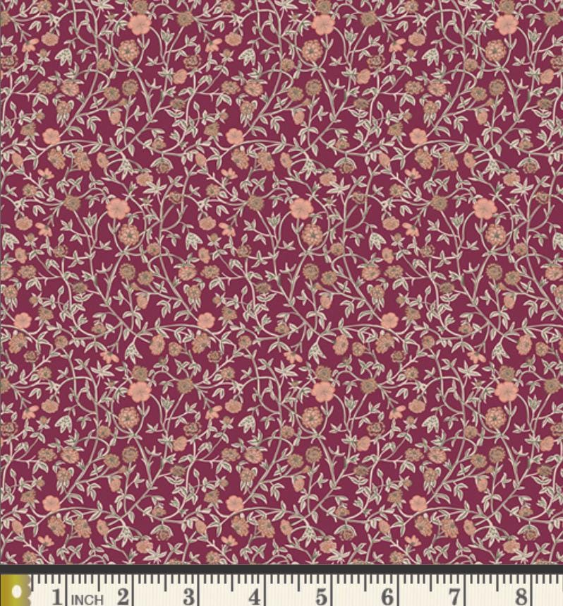 Everlee Plum | Charming One by Sharon Holland | Art Gallery Fabrics | CHO-64104 | Plum Floral Quilting Cotton