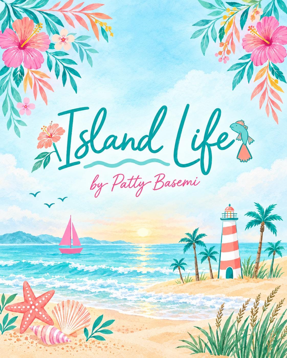 Ocean Drift Fabric - Island Life by Patty Basemi - Art Gallery Fabrics Aqua Stripe Cotton - ISL-35501