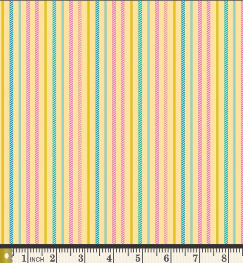 Sunset Drift Fabric - Island Life by Patty Basemi - Art Gallery Fabrics Pastel Stripe Cotton - ISL-35507