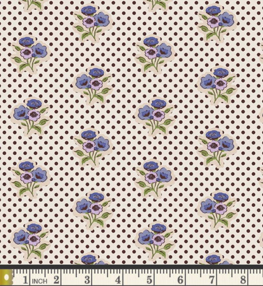 Pressed Posies Lavandin by Bari J for Art Gallery Fabrics | My Mother’s Daughter | MMD-57303 | Lavender Blue Floral Quilting Cotton