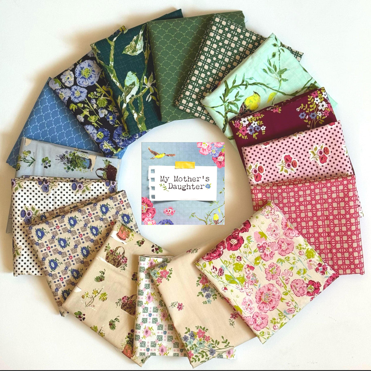 My Mother’s Daughter by Bari J — 16 Piece Full Collection Fabric Bundle | Art Gallery Fabrics | Fat Quarter or Half Yard