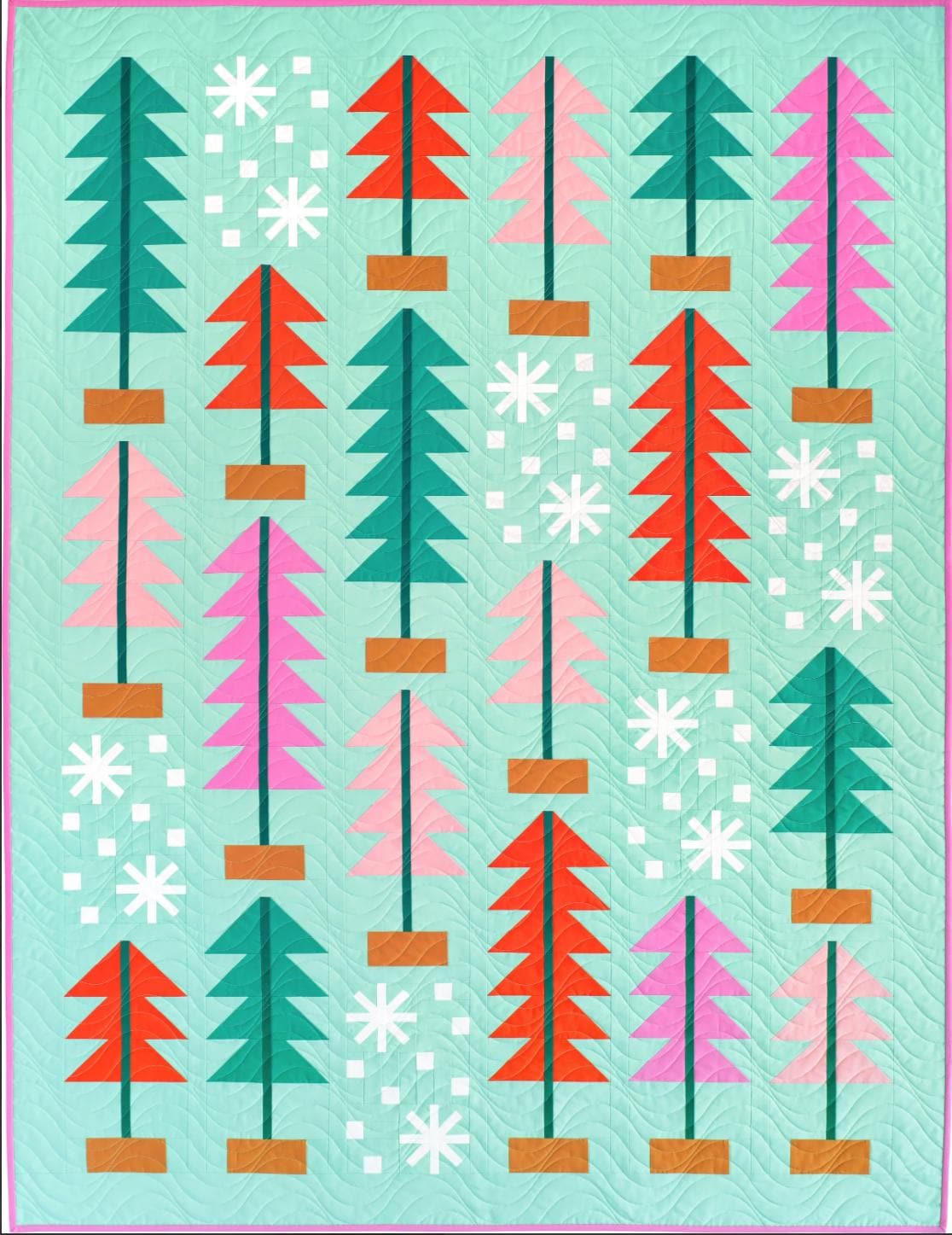 All Spruced Up Quilt Pattern by Pen + Paper Patterns | PPP54 | Printed Paper Pattern | Fat Quarter Friendly Christmas Tree Quilt