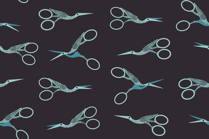 Electric Sewing Club 5 Piece Fat Quarter or Half Yard Bundle | 1-800-Notion Ruby Star Society | Black Aqua Sewing Fabric