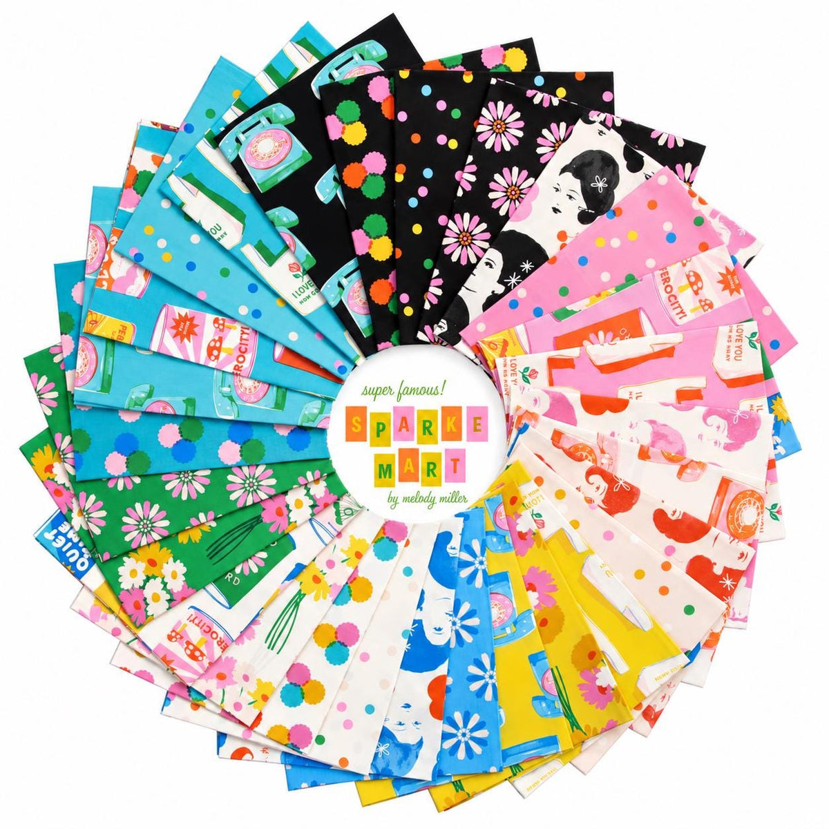 Sparkle Mart 28 Piece Shop-Cut Fat Quarter Bundle | In Stock Ready to Ship | Melody Miller Ruby Star Society