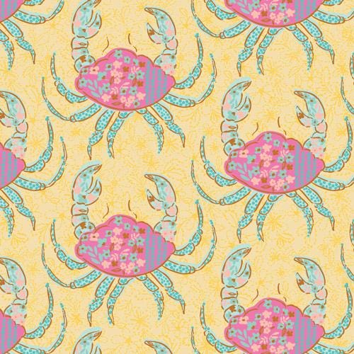 Tidal Stroll Fabric - Island Life by Patty Basemi - Art Gallery Fabrics Coastal Novelty Cotton - ISL-35506