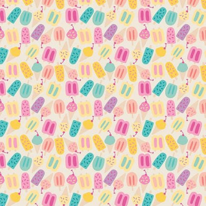 Rainbow Chill Fabric - Island Life by Patty Basemi - Art Gallery Fabrics Popsicle Cotton - ISL-35508