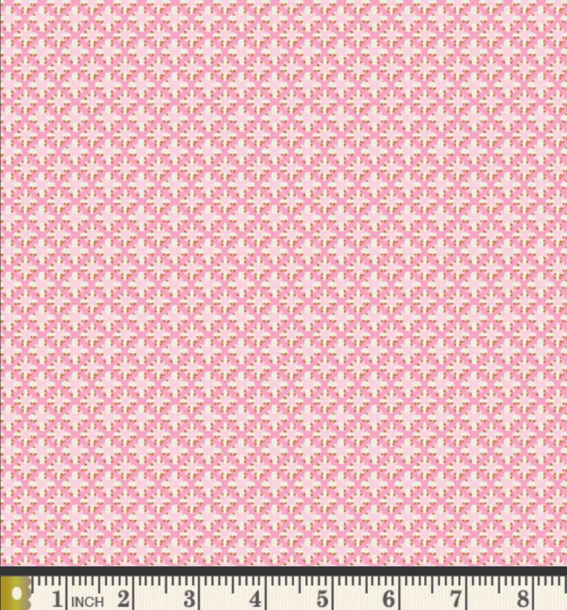 Summer Rattan Fabric - Island Life by Patty Basemi - Art Gallery Fabrics Pink Geometric Cotton - ISL-35510