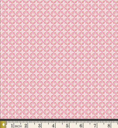 Summer Rattan Fabric - Island Life by Patty Basemi - Art Gallery Fabrics Pink Geometric Cotton - ISL-35510