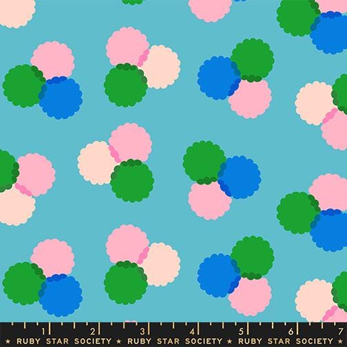Blue Light Special Sparkle Mart Fabric Bundle | 6 Piece Fat Quarter Bundle | Melody Miller Ruby Star Society Turquoise Fabric