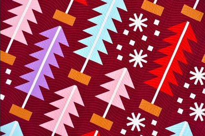 All Spruced Up Quilt Pattern by Pen + Paper Patterns | PPP54 | Printed Paper Pattern | Fat Quarter Friendly Christmas Tree Quilt