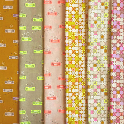 LoFi Neon Mixtape Fabric Bundle | 21 Fat Quarters or Half Yards | Lofi Linens by Rashida Coleman-Hale | Ruby Star Society
