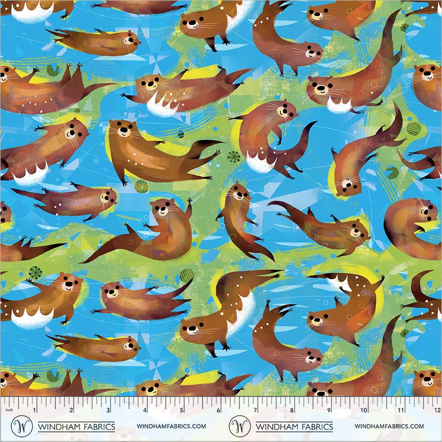 Into the Blue 5 Piece Fabric Bundle | Animal Kingdom Gareth Lucas | Blue Wildlife Fat Quarter or Half Yard Bundle