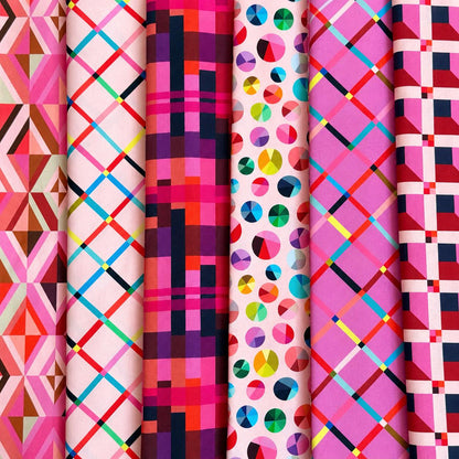 Sugarplum Christmas Fabric Bundle | Happy Place Annabel Wrigley | 6 Piece Pink Christmas Fat Quarter Bundle