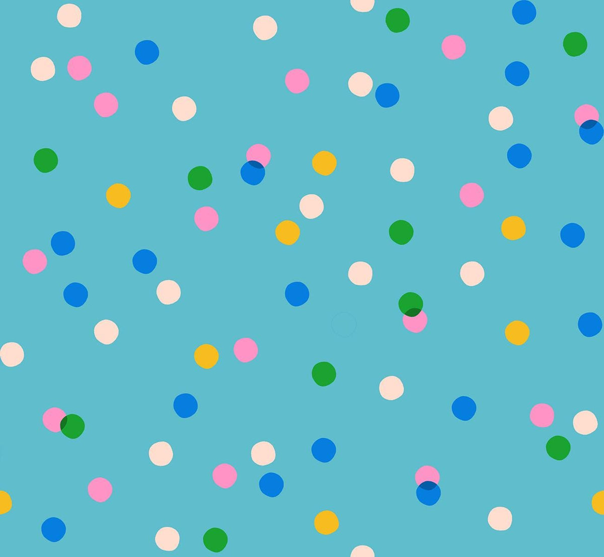 Spritz Dark Turquoise | Confetti Dot Fabric | Sparkle Mart Ruby Star Society