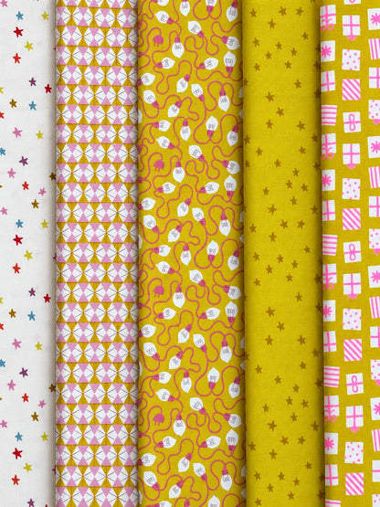 Merry Happy & Starry Fabric Bundle | Ruby Star Society | 22 Fat Quarters + Half Yard Panel | Merry Little Christmas