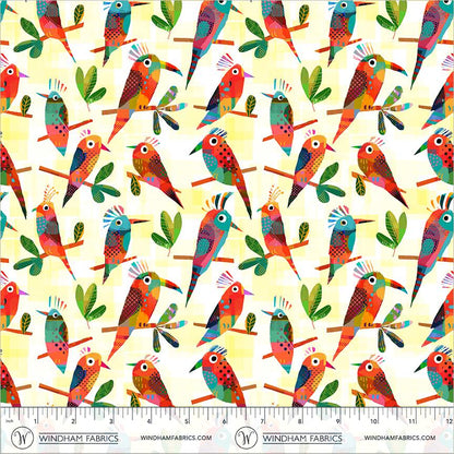 Wings And Things 5 Piece Fabric Bundle | Animal Kingdom by Gareth Lucas | Bird & Bee Fat Quarter or Half Yard Bundle | Windham
