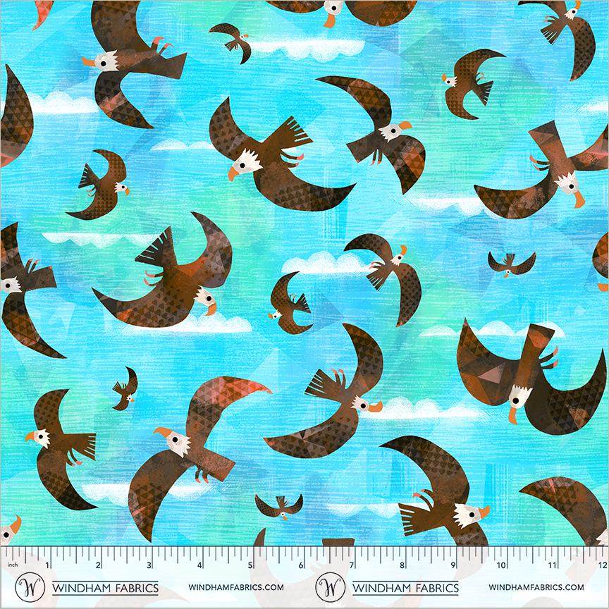 Into the Blue 5 Piece Fabric Bundle | Animal Kingdom Gareth Lucas | Blue Wildlife Fat Quarter or Half Yard Bundle