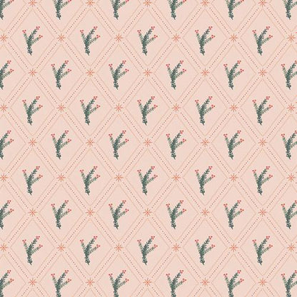 Winterberry And Blush Bundle | Frost & Fir Fabric | 5 Piece Curated Winter Floral Bundle | Art Gallery Fabrics