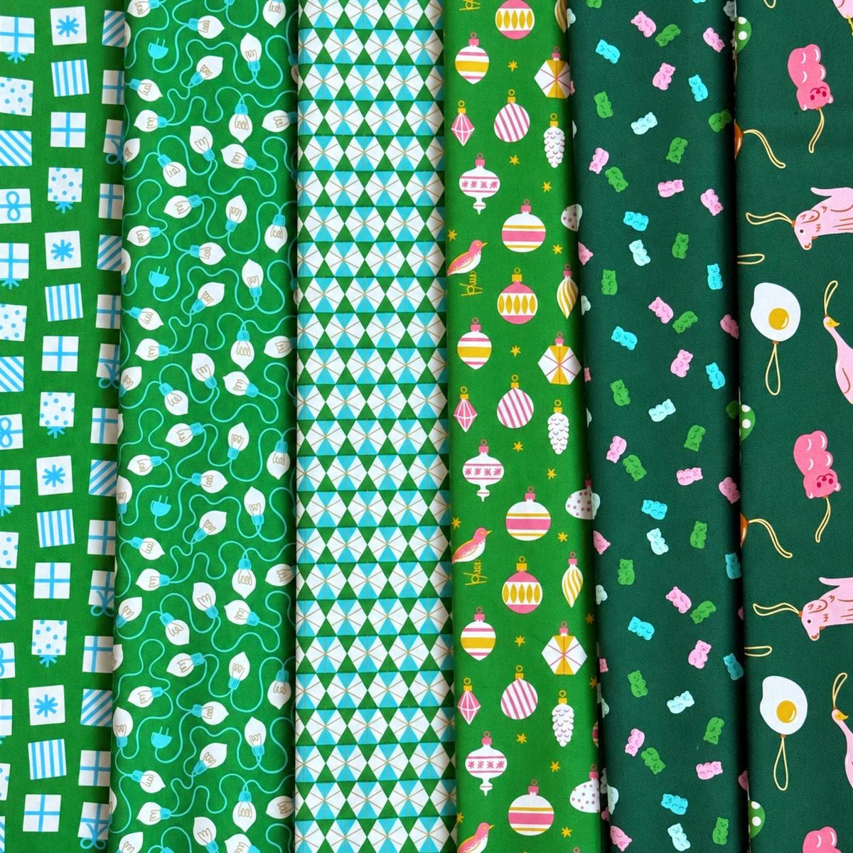 Merry Happy & Starry Fabric Bundle | Ruby Star Society | 22 Fat Quarters + Half Yard Panel | Merry Little Christmas