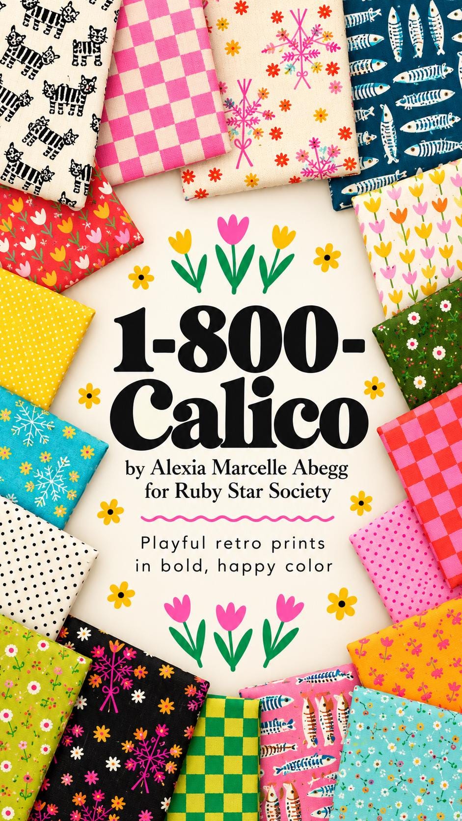 1-800-Calico Bandana Mossy Fabric | Ruby Star Society | Alexia Abegg Quilting Cotton