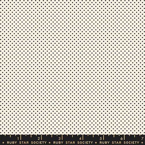 1-800-Calico Mini Dot Black on Natural Fabric | Ruby Star Society | Alexia Abegg Quilting Cotton