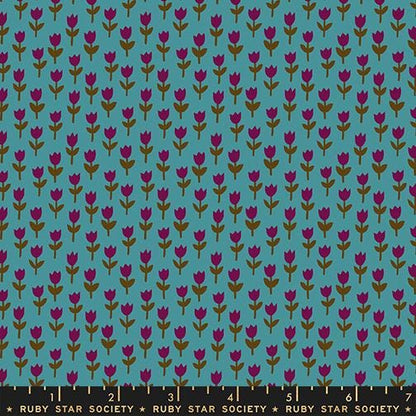 1-800-Calico Tulips Storytime Fabric | Ruby Star Society | Alexia Abegg Quilting Cotton