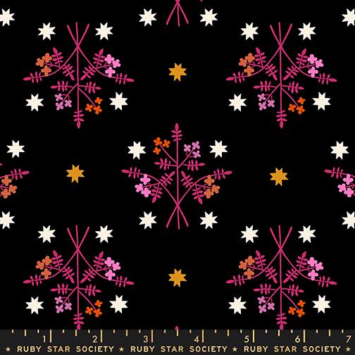 1-800-Calico Bouquet Black Fabric | Ruby Star Society | Alexia Abegg Quilting Cotton