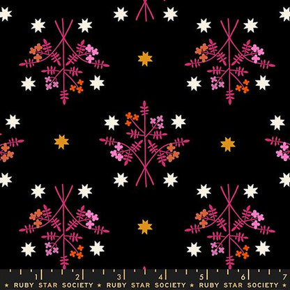 1-800-Calico Bouquet Black Fabric | Ruby Star Society | Alexia Abegg Quilting Cotton