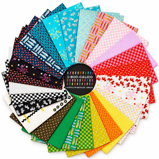 1-800-Calico Fat Quarter Bundle 27 Pieces | Alexia Marcelle Abegg | Ruby Star Society | Moda Quilting Cotton Precuts